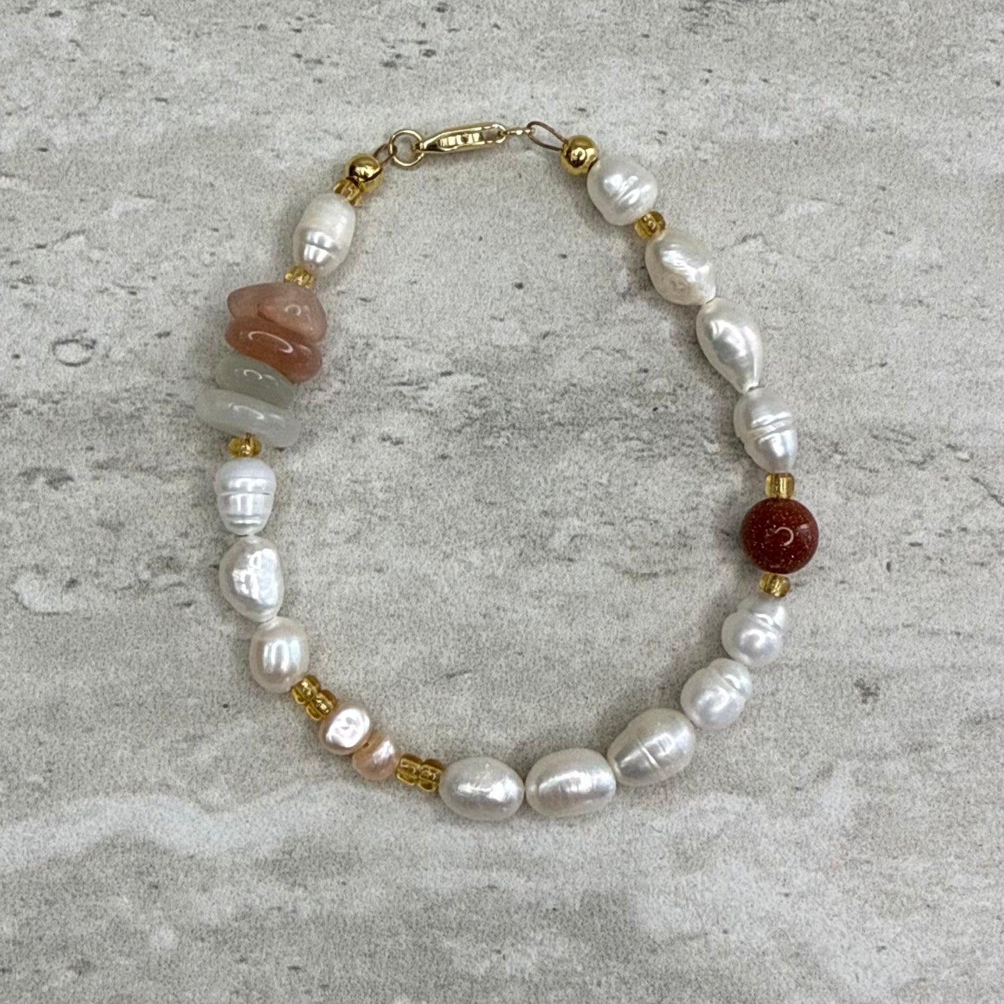 Amber Pearl Bracelet