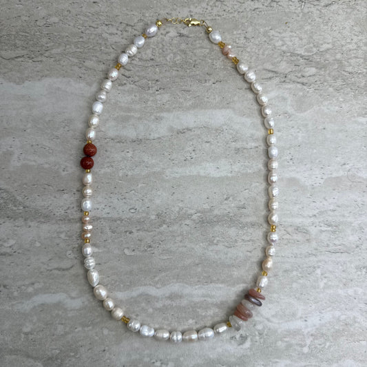 Amber Pearl Necklace